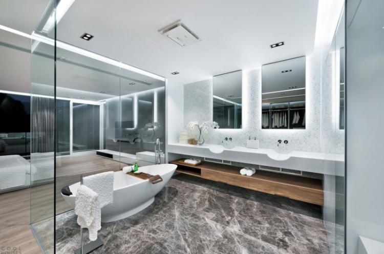 Salle de bain high-tech - Photo design d'intérieur