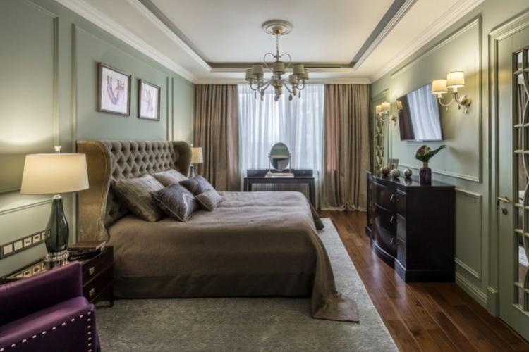 Chambre de style néoclassique - photo de design d'intérieur