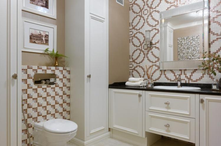 Salle de bain néoclassique - photo de design d'intérieur