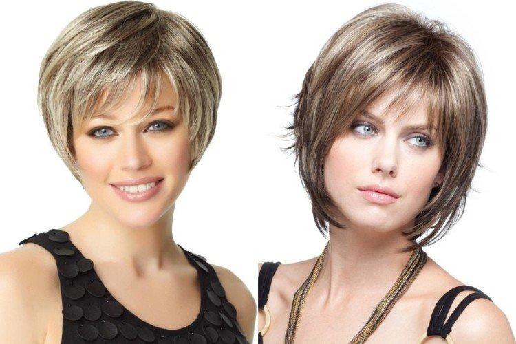 Coupe de cheveux ronde en cascade pour cheveux courts