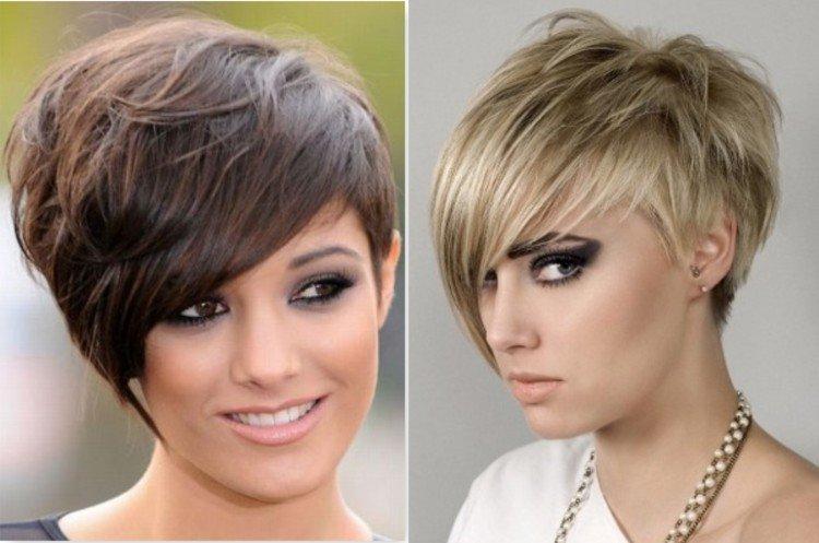 Cascade asymétrique pour cheveux courts