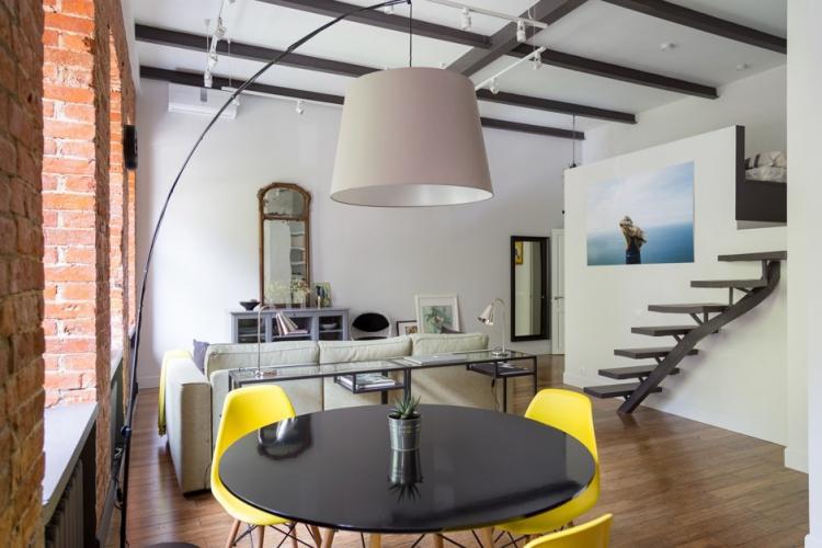 Studio avec mezzanine sur le boulevard Smolensky - design d'intérieur