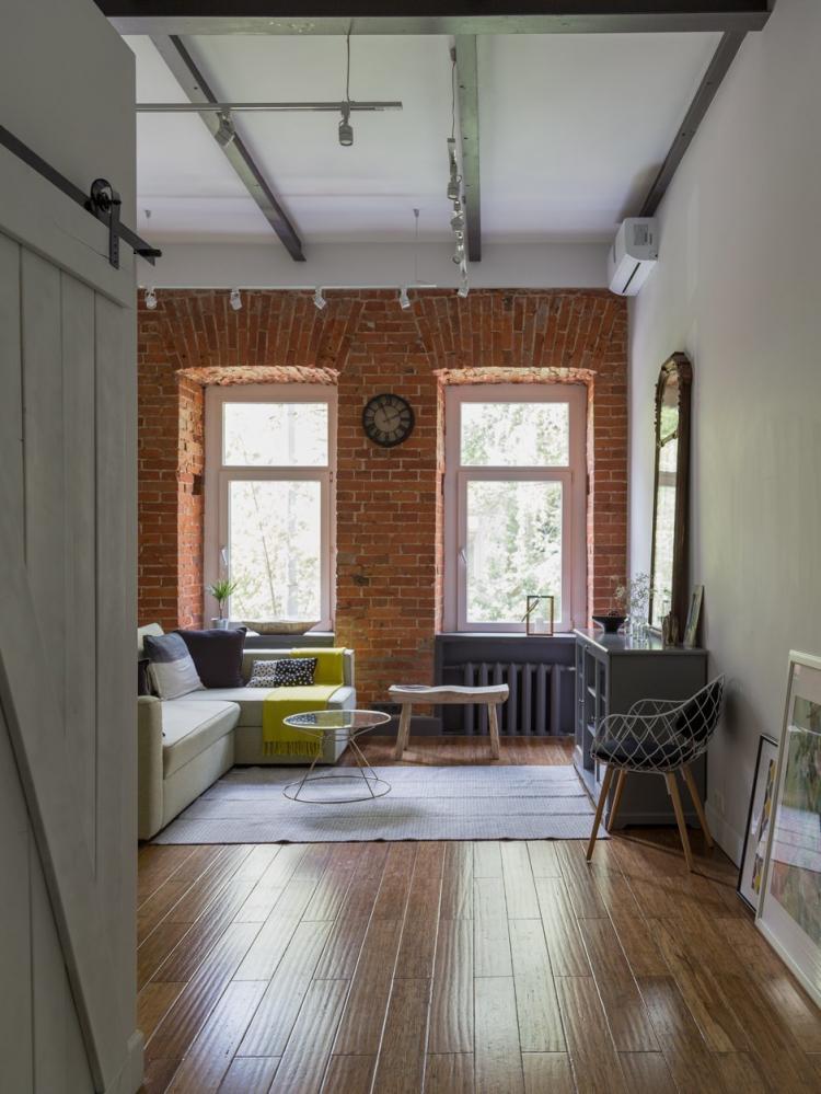 Studio avec mezzanine sur le boulevard Smolensky - design d'intérieur