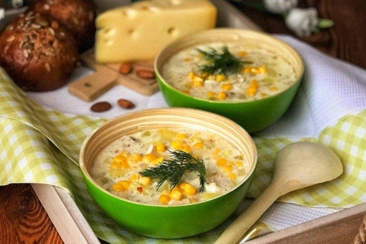 Soupe au fromage Maïs - recette de soupe au fromage à la crème