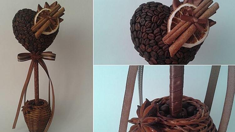 Topiaire de grains de café bricolage - photos et idées