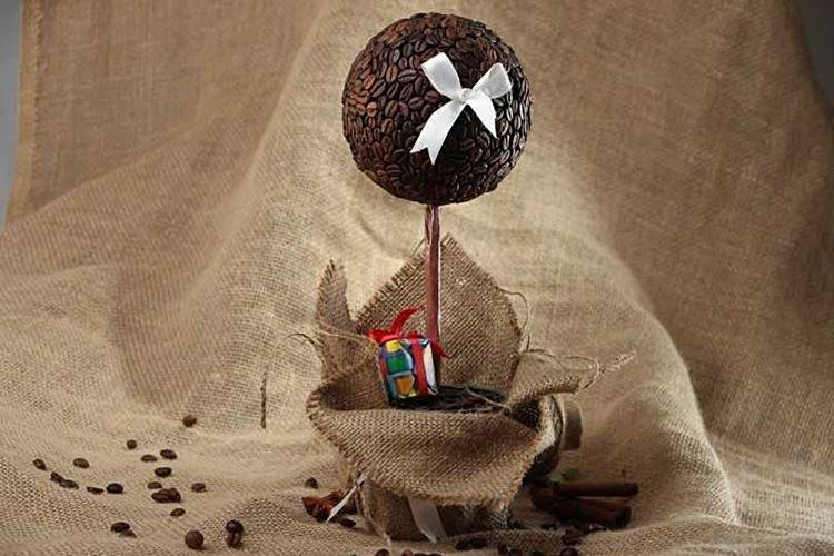 Topiaire de grains de café bricolage - photos et idées