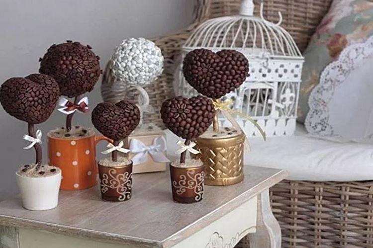 Topiaire de grains de café bricolage - photos et idées