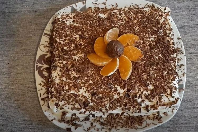 Gâteau aux cookies sans cuisson en 5 minutes - recette pas à pas avec photo