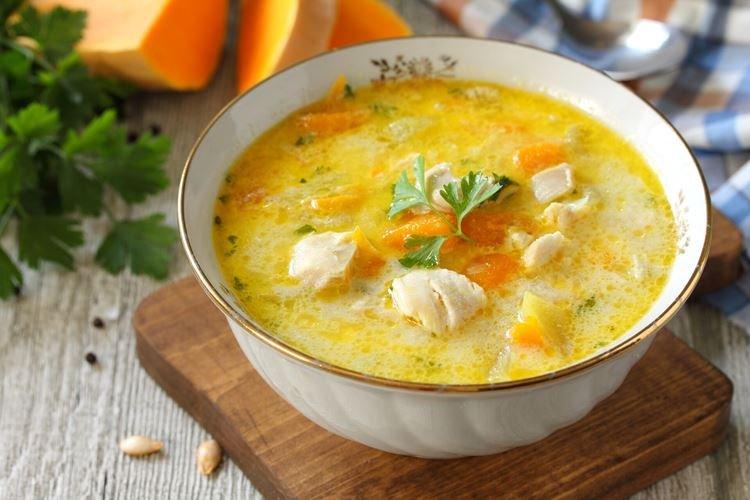 Soupe de potiron au poulet - recettes