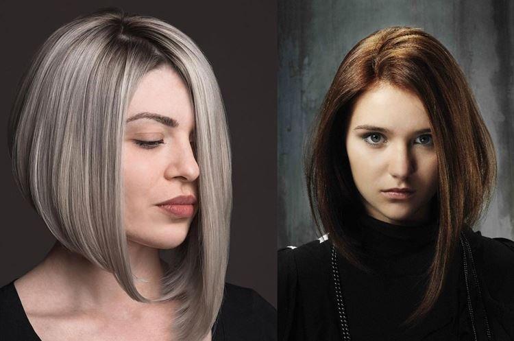 Bob long asymétrique sans frange