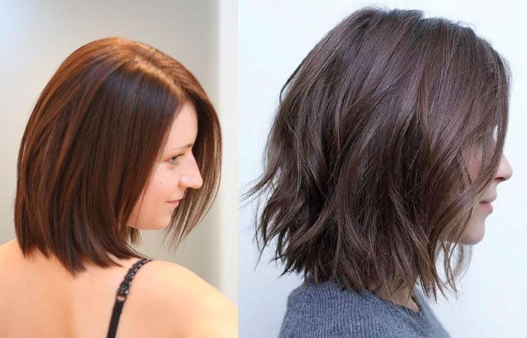 Bob allongé gradué sans frange