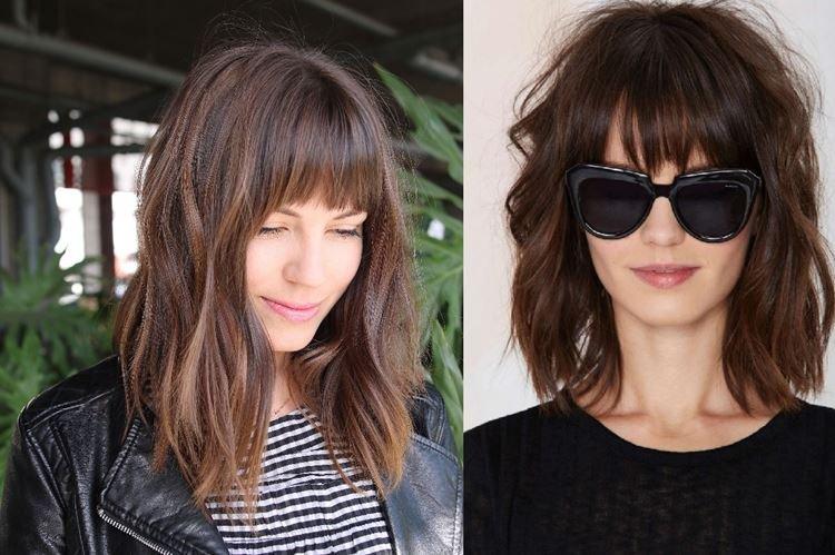 Bob long gradué avec frange