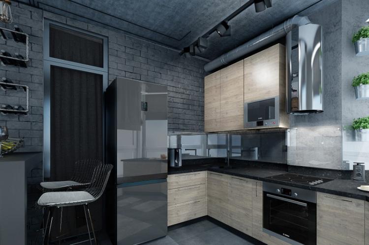 Cuisines d'angle - photos de vrais intérieurs