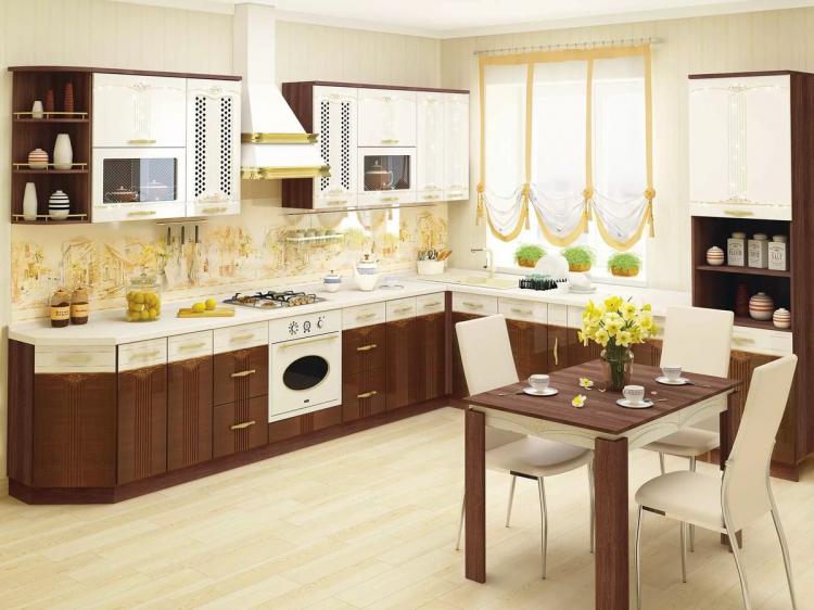 Cuisines d'angle - photos de vrais intérieurs