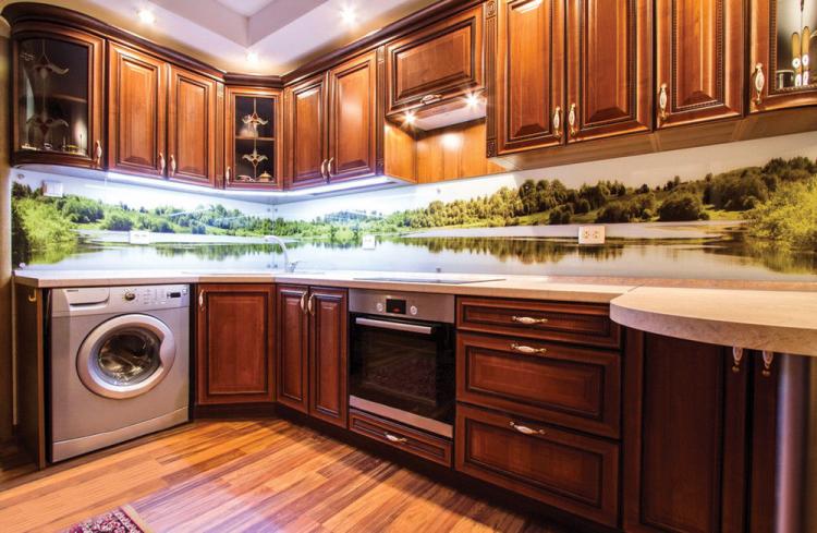 Cuisines d'angle - photos de vrais intérieurs