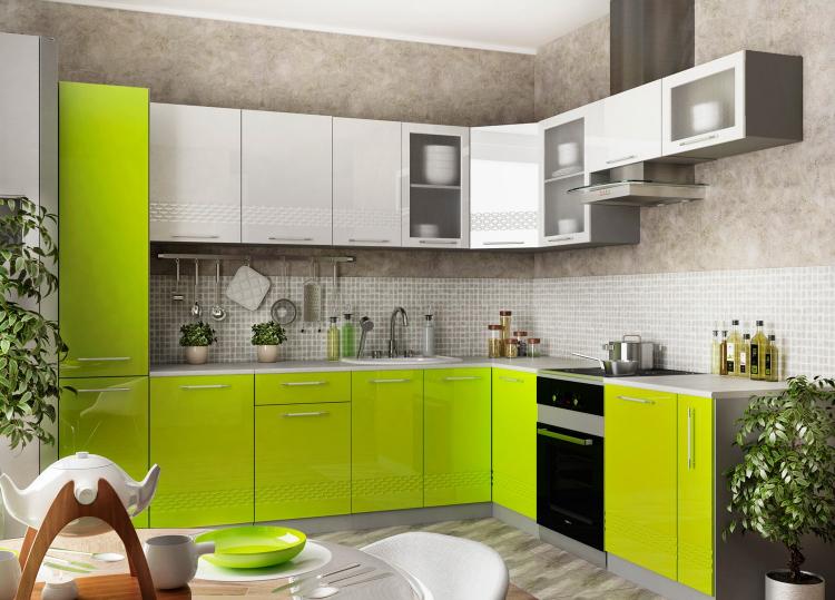 Cuisines d'angle - photos de vrais intérieurs