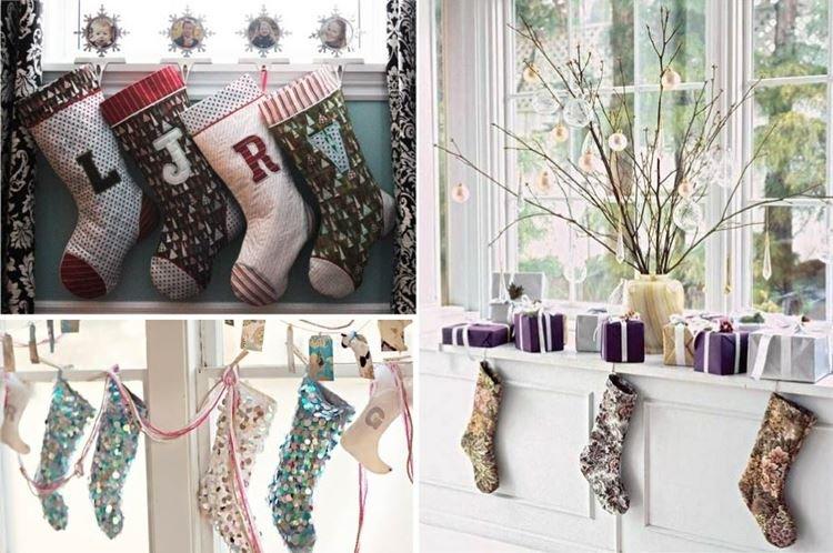 Bottes de Noël - Décorations pour les fenêtres pour le Nouvel An