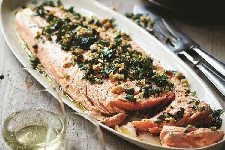 Saumon au four aux noix - Dîner en 15 minutes Recettes