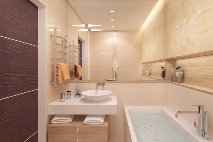 Design d'intérieur de salle de bain à Khrouchtchev - photo