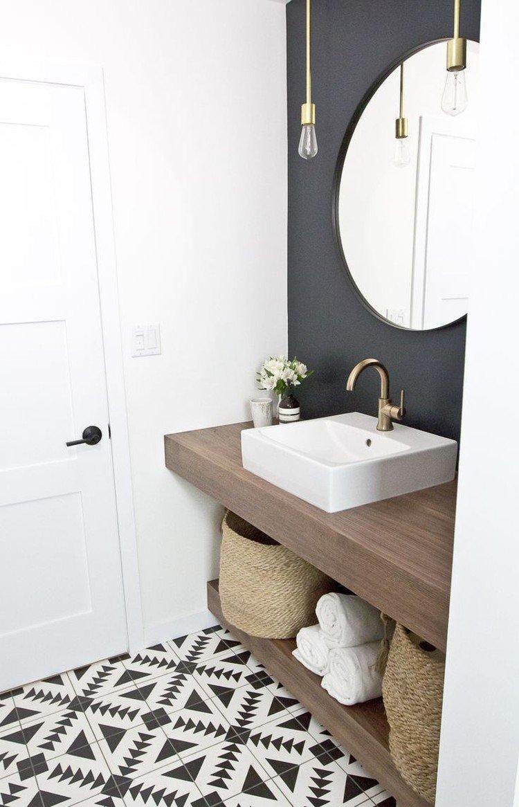 Conception de salle de bain de style scandinave - photo