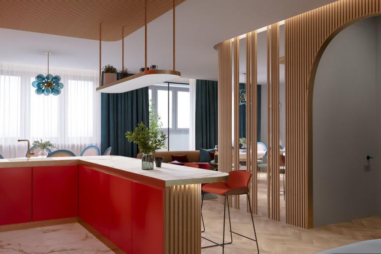 Appartement lumineux pour une jeune famille - design d'intérieur