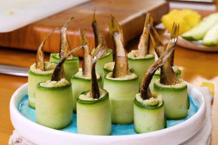 Apéritif Sprat sur la table de fête - recettes