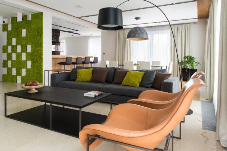 Style moderne - Couleur verte à l'intérieur