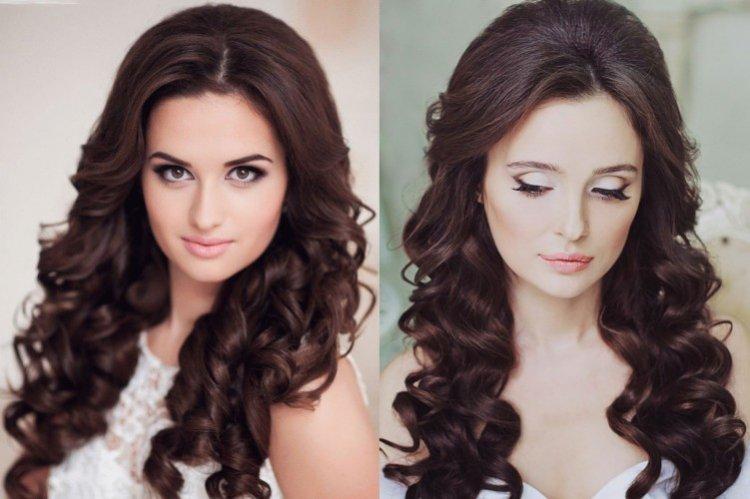 Hollywood Curls - Coiffures pour un visage rond pour cheveux longs