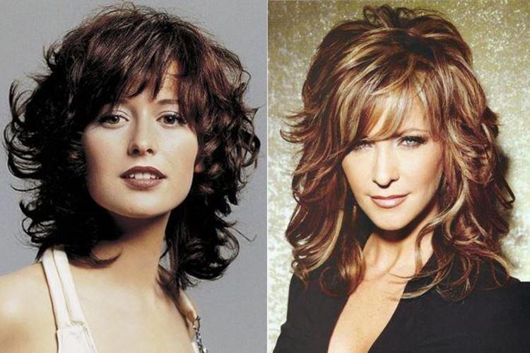 Cascade en lambeaux avec frange - Coupes de cheveux pour femmes à la mode pour cheveux mi-longs 2020