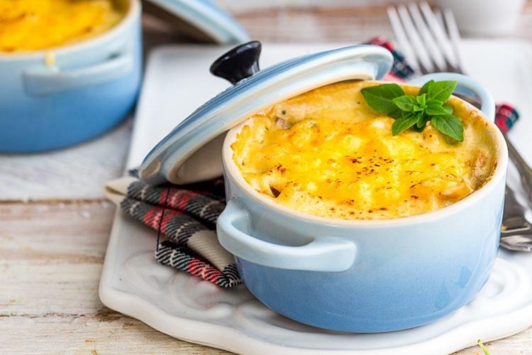 Julienne au poulet et champignons au micro-ondes - recettes