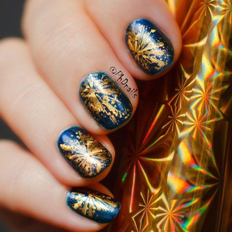 Manucure d'hiver avec papier d'aluminium 2020-2021