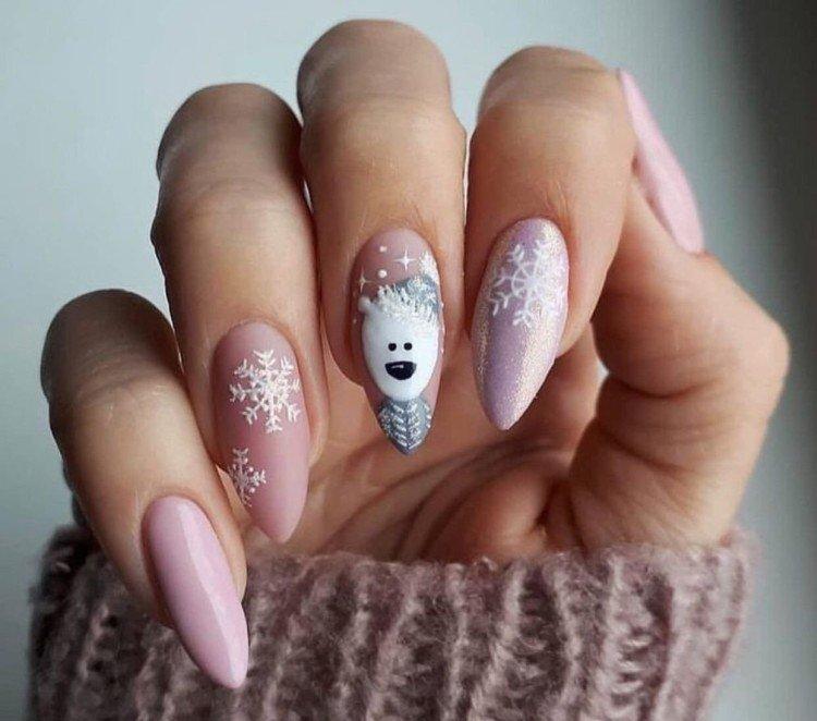 Manucure d'hiver pour ongles longs 2020-2021