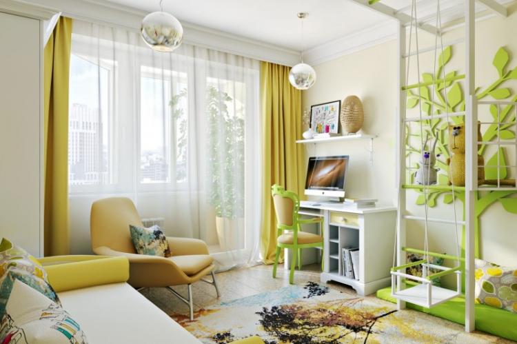 Finitions et matériaux - Comment zoner une chambre pour les parents et un enfant