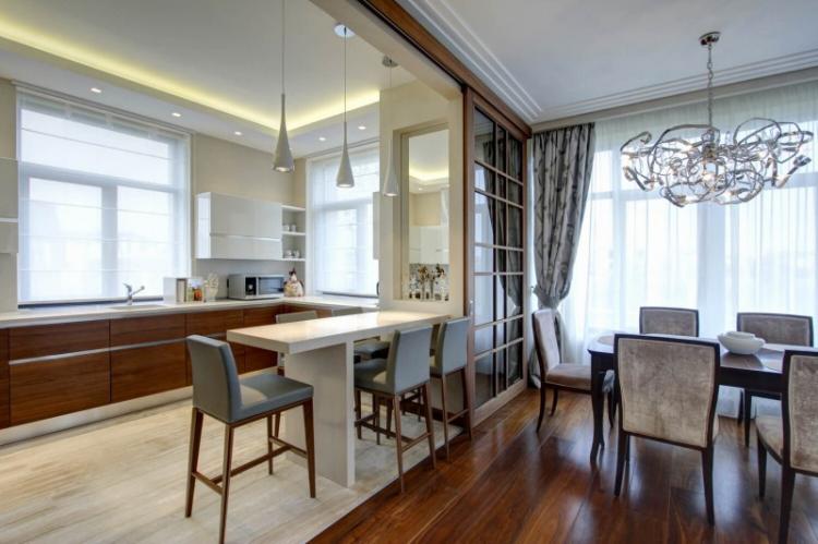 Zonage de la cuisine et de la salle à manger