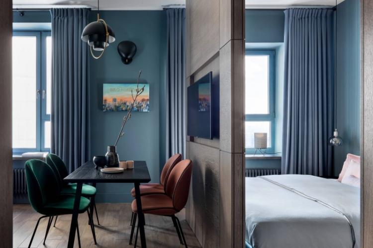 Zonage d'un appartement d'une pièce - photos, idées et méthodes