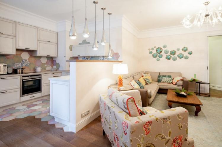 Zonage d'un appartement d'une pièce - photos, idées et méthodes