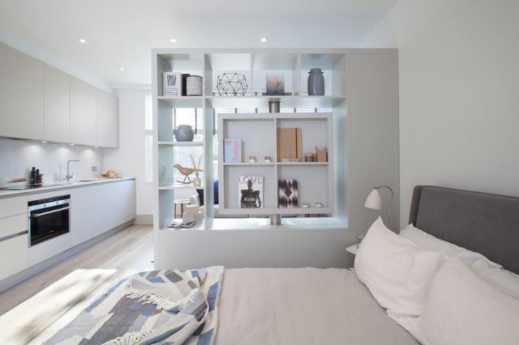 Zonage d'un appartement d'une pièce - photos, idées et méthodes