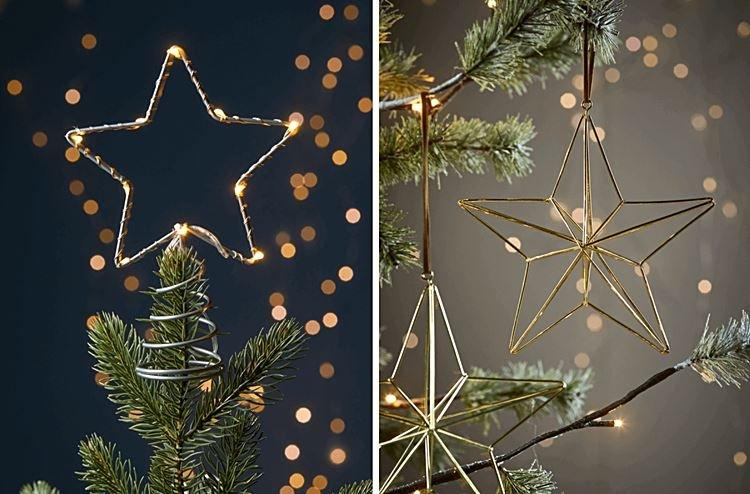 Étoile DIY sur le sapin de Noël - photos et idées
