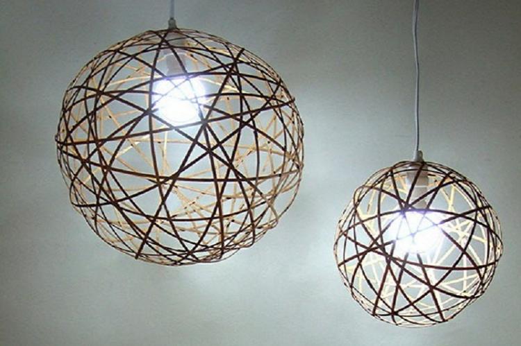 Abat-jour de lustre en fil de bricolage